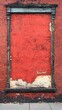 © Enggal Pitoyo - Red brick wall with boarded window, urban decay, autumn leaves