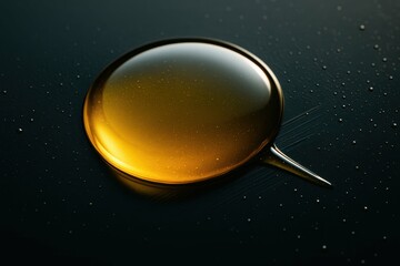Poster - Close-Up of a Droplet of Lubricant on a Smooth Surface
