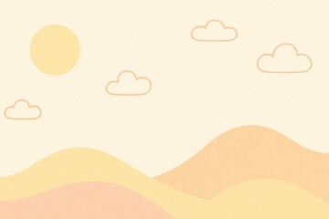 Poster - Minimalist Cute Background with Soft Colors and Simple Design