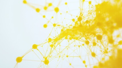 Poster - Dynamic yellow abstract design digital space graphic art modern aesthetic close-up view creative expression
