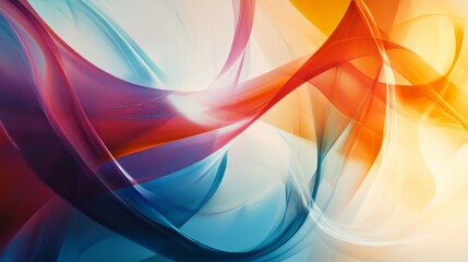 Poster - Dynamic abstract waves in vibrant colors creative artwork digital design modern aesthetic eye-catching visuals