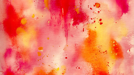 Aufkleber - Colorful abstract watercolor texture with vivid splashes and vibrant hues creating fine art backdrop : Generative AI