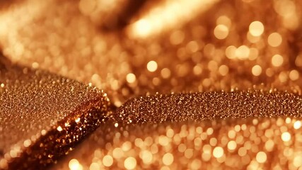 Poster - Golden glitter spread with shimmering sand continuously transforming