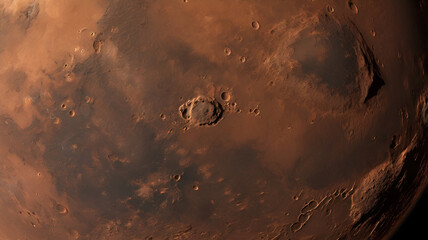 Wall Mural - Valles Marineris and Craters on Mars