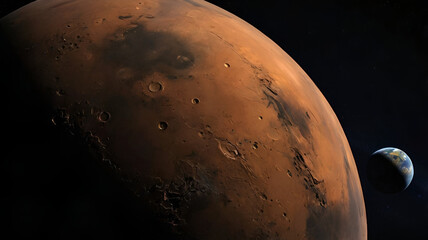 Close-up of the Planet Mars' Landscape