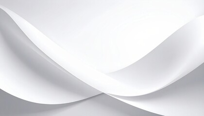 Poster - Dynamic flowing white paper waves abstract creative background minimalist design soft textures aesthetic viewpoint