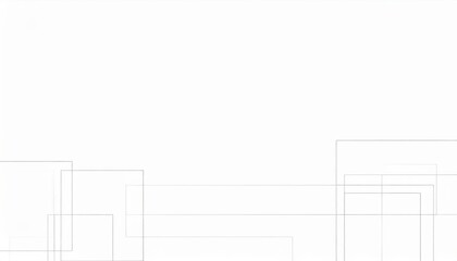 Poster - Abstract geometric lines action digital art white background minimalist style aesthetic perspective