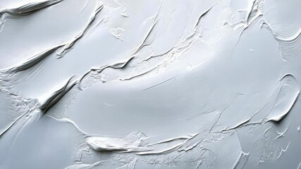 Poster - Dynamic flow of abstract white texture in motion
