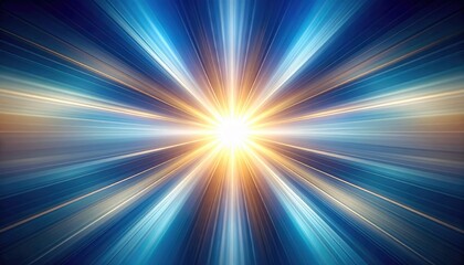 Poster - Radiant light burst cosmic space digital art vibrant colors abstract view energy and movement