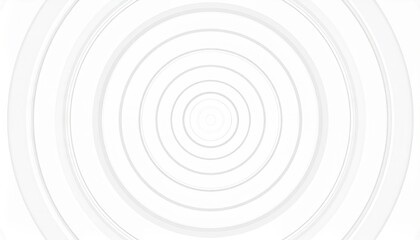 Poster - Circular wave patterns in white background abstract art digital design minimalist environment top-down view visual concepts for modern decor