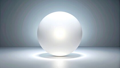 Poster - Illuminated sphere display modern studio digital art minimalistic environment close-up view visual concept