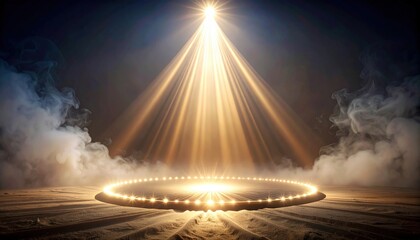 Poster - Illuminating cosmic event ethereal landscape digital art dreamlike environment aerial view mystical concept