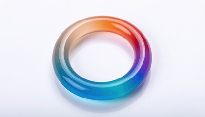 Aufkleber - Dynamic colorful ring animation digital art abstract design creative space top view modern aesthetics