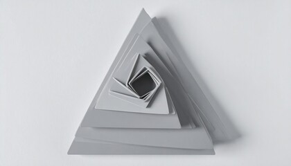 Aufkleber - Dynamic paper art installation modern gallery visual artwork minimalist environment angled view abstract design