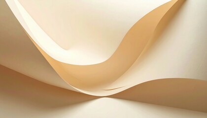 Poster - Abstract action of flowing paper studio space artistic photography minimalist environment close-up view creative concept