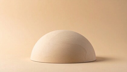 Poster - Elegant minimalist dome design studio setting product photography soft lighting overhead view modern aesthetics