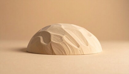 Poster - Sculpting event abstract wood dome studio art installation minimalist side view creative expression