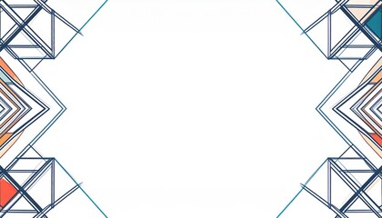Poster - Dynamic geometric patterns digital art abstract design contemporary style wide angle visual aesthetics