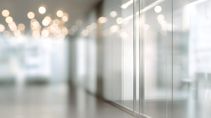 Professional meeting space modern office blurred background bright environment abstract view