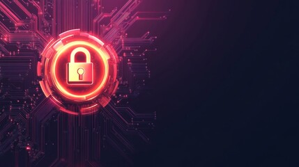 Poster - Cybersecurity measures digital environment infographic virtual space close-up data protection concept