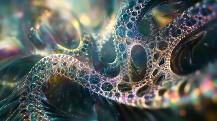 Poster - Intricate abstract design digital realm visual art surreal environment close-up perspective futuristic concept