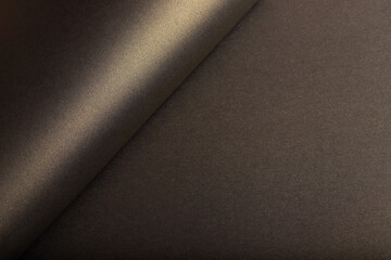 Fototapete - Brown paper texture with antique gold and dark gold tones, glossy glistering surface with shimmering shimmer, premium rolled designer paper with rich earthy contrast, elegant minimalistic backdrop..
