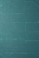 Fototapete - Abstract geometric blueprint background, teal lines & shapes, background, abstract