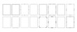 © Ukio.stock - Simple frame. Line frames decorative outline stroke borders for menu, invitations and greeting cards in vintage Victorian style. Minimalists classic vector set