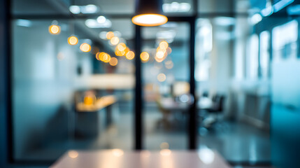 Creative office space with blurred background modern workspace professional environment inspirational view