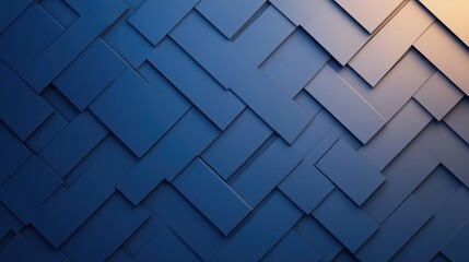 Wall Mural - Abstract geometric pattern of overlapping rectangles in shades of blue