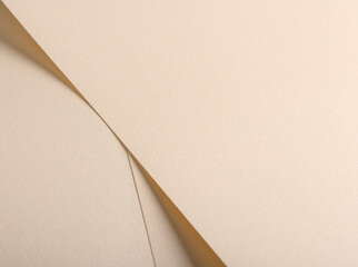 Aufkleber - Natural beige paper texture with a matte finish, sleek geometric design and creamy layered surface, creating a simple, premium backdrop with subtle glistening edges and a minimal, chic feel..