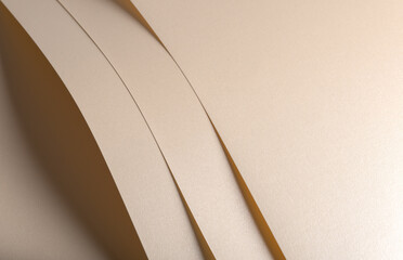 Aufkleber - Monochrome paper texture with creamy beige tones, sleek geometric lines and layered surface, featuring a matt finish and glistering edges, creating a chic, premium, and simple abstract backdrop