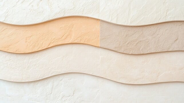 Abstract Stepped Hills Rendered in Muted Earth Tones