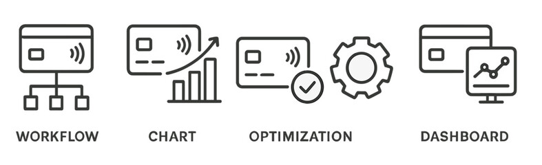 Fototapete - Visual representation of workflow, chart, optimization, and dashboard in business process analysis