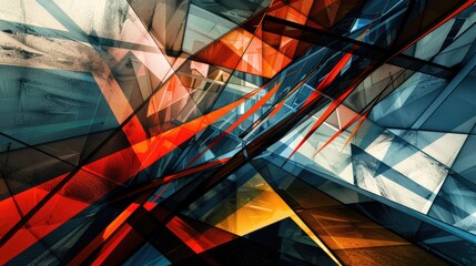 Poster - Colorful abstract swirls and curves overlapping color shape. Digital artwork of geometric shape with colorful shape and vibrant background. Contemporary artwork design. Poster art design. AIG51.