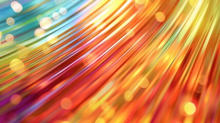 Poster - Abstract colorful flowing fabric in red, yellow, and blue. Watercolor brush stroke with colorful color curve shape and glowing color. Art and design concept for wallpaper. Rainbow color. AIG53.