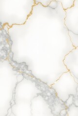 Poster - elegant background features a white marble texture with subtle gold sparkles
