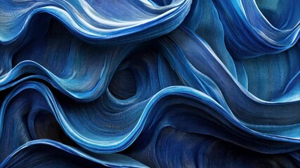 Poster - Abstract wavy blue background showcasing fluid patterns and textures in a serene design, abstract wavy blue background