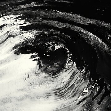 Ink wave's spin creates dreamy ripple, background hue