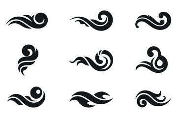 Poster - Collection Of Decorative Swirls And Flourishes Vector Graphics For Design Element Embellishment On White Background Creative Ornament Elements
