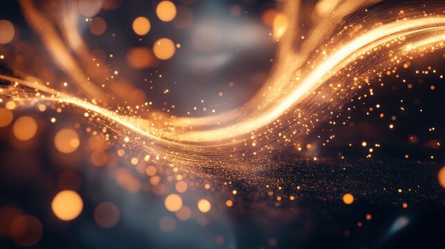 light thread curve, dreamy motion, background