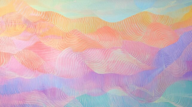 Background reveals pastel ripple of light thread push