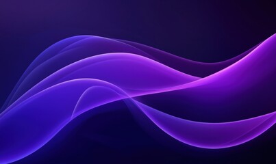 Poster - Abstract purple wave background with smooth flowing lines and gradients