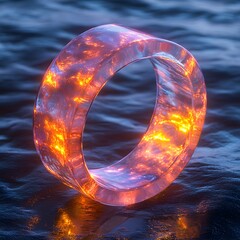 Fototapete - An Iridescent Halo Stands Alone Upon the Darkened Reflex