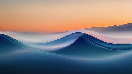 Wall Mural - a stunning depiction of a sunset wave crashing against an ocean backdrop with a majestic mountain in