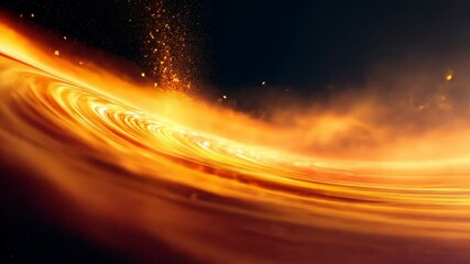 Poster - Dynamic vortex of golden light and energy swirls dramatically