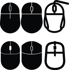 Aufkleber - Sleek flat mouse vector, ideal for apps, websites, or infographics.