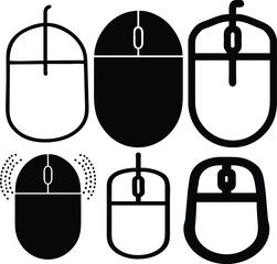 Aufkleber - flat and Outline mouse icon set with a smooth, friendly design for clean layouts.