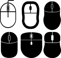 Poster - Clean lines and a flat look—this mouse icon fits every modern UI. outline