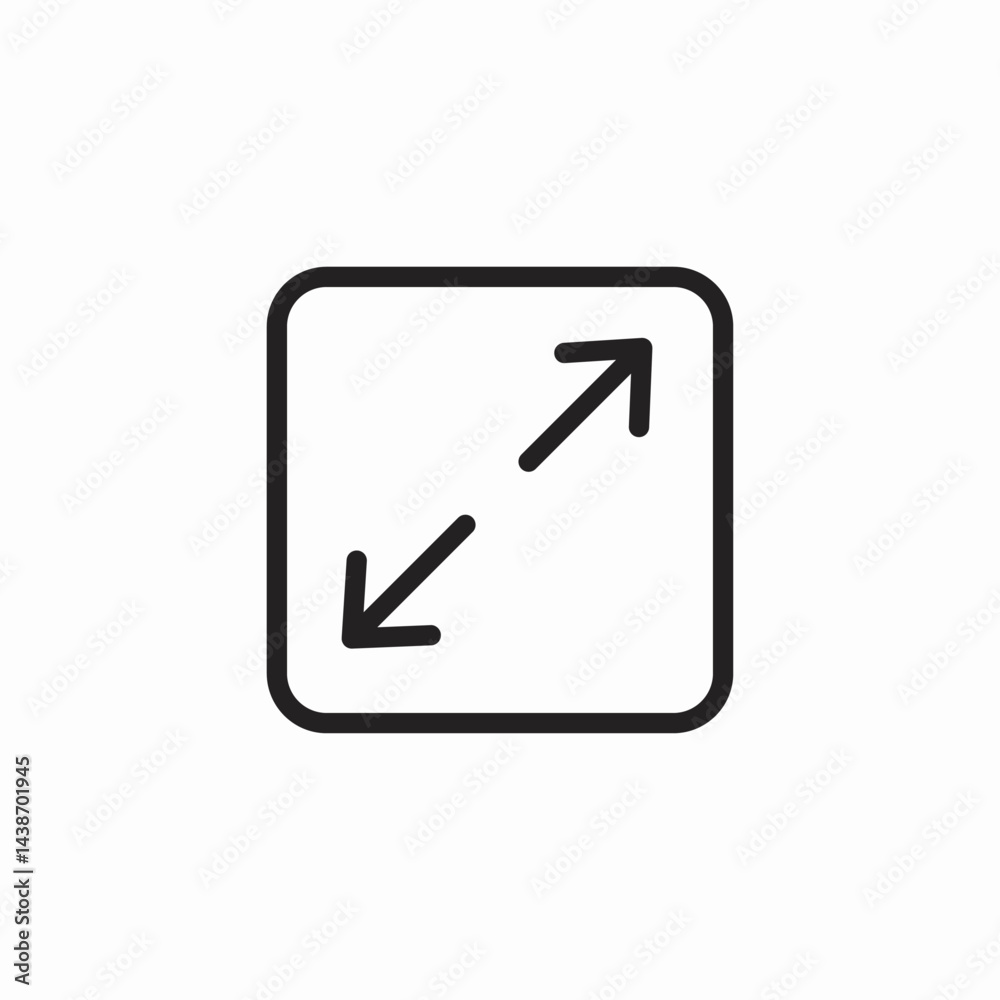 expand screen view icon sign vector